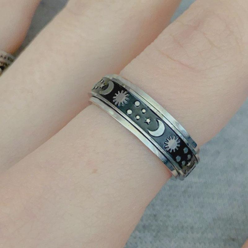 Anxiety Ring Figet Spinner Rings For Women & Men Stainless Steel Rotate Freely Spinning Anti Stress Accessories Jewelry Gifts