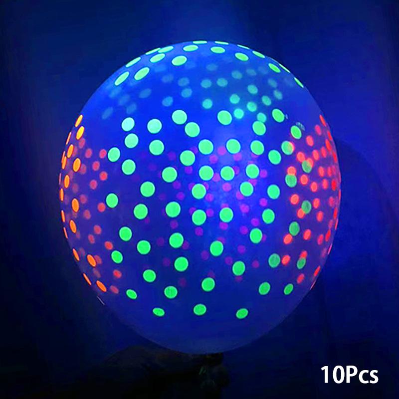 10Pcs Fashion 12 Inch Light Glow Fluorescent Balloons Latex Balloons Wedding Decor Party Supplies