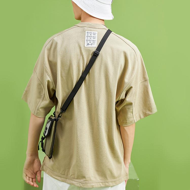 Li-Ning Badfive Loose-Fit Cultural T-Shirt Men Tops Khaki AHSQ625-2