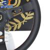 MO 60th anniversary genuine leather steering wheel 14 inch concave racing universal cone steering wheel
