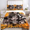 Halloween Horror Poster Bedding Set  Comforter Cover Gift for Bedroom,Includes 1 Cover and 2 Pillowcases, No InsertB354