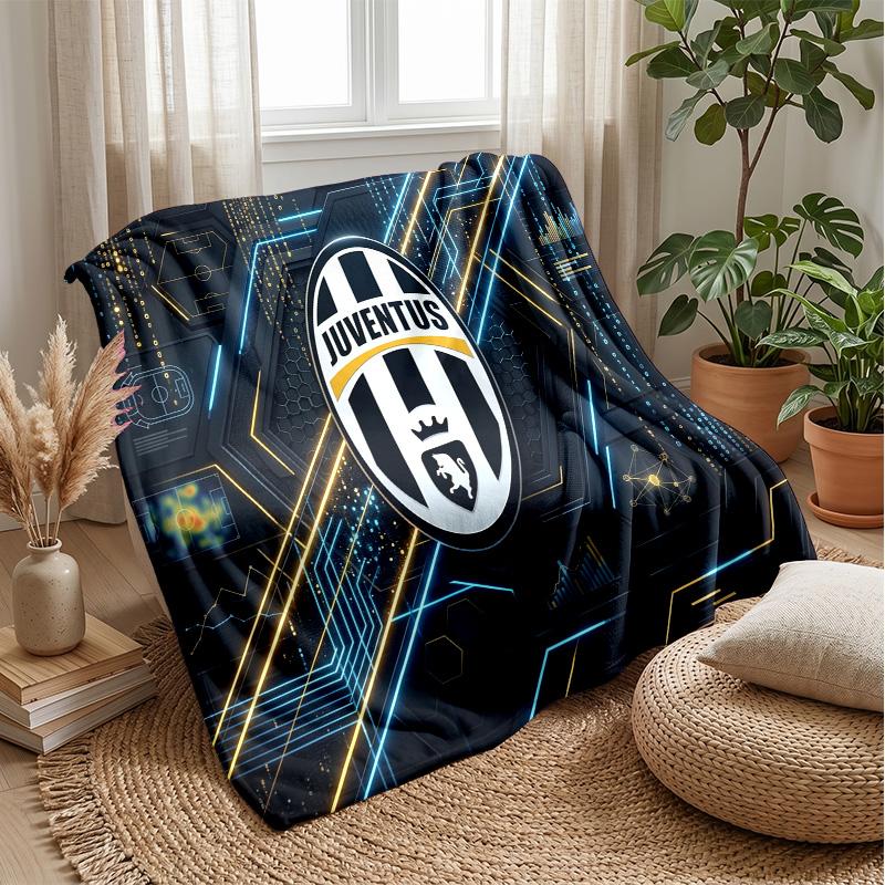 Juventus FC Theme blanket Soft Flannel Blanket Plush Throw Blanket Cozy Sofa Bed Blanket for Home Decor