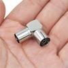 Rf Right Angle Adapter Plug To Socket For Tv Coax Aerial Cables Full Metal