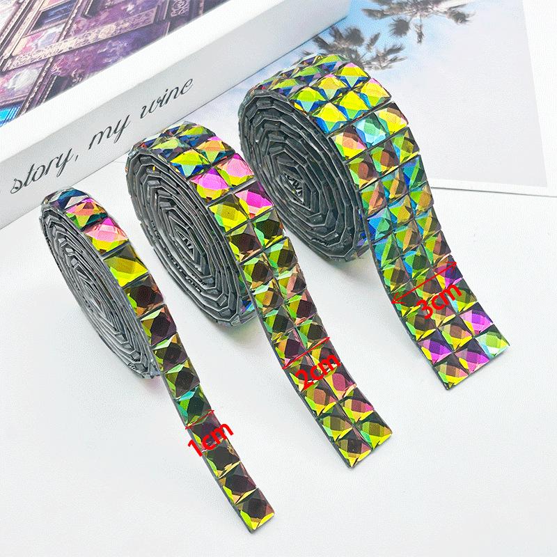 Self-Adhesive Rhinestone Tape: DIY Craft Stickers for Clothing, Shoes, Bags, and Wall Decorations.