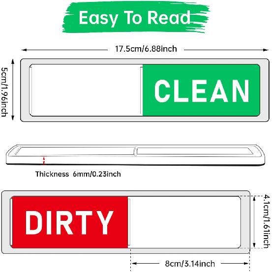 Табличка  Чисто/Грязно  для посудомоечной машины, Чисто Грязно для посудомоечной машины, Духовки, Холодильника, Акриловый кухонный декор и аксессуары (Серебряный)