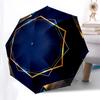 1 Stück Blau-Gold-Thema Hochwertiger Regenschirm, Automatisches Öffnungs- und Schließsystem, Multifunktionaler Regenschirm G0811080
