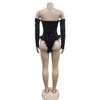 Sequined Long Sleeve Solid Color Jumpsuit with Shorts - Women's Fashion Europe America