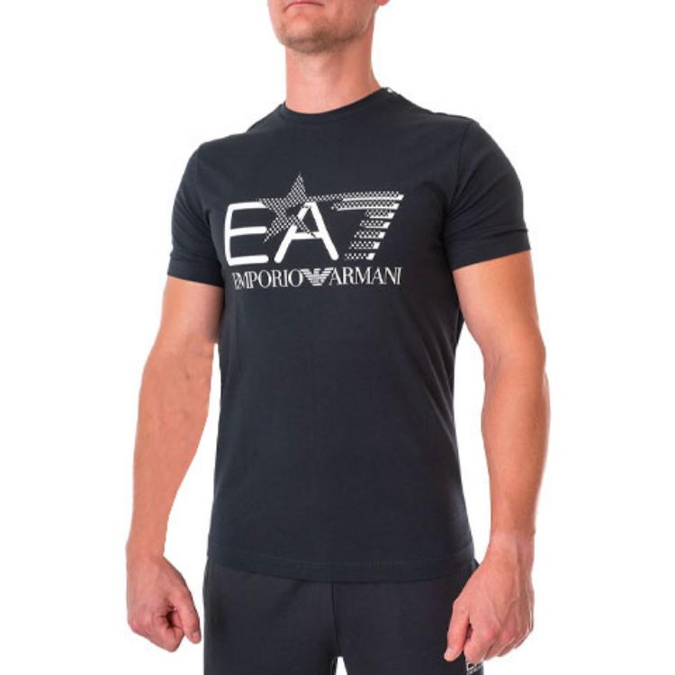 Emporio Armani Logo Letter Number Print Round Neck Short Sleeve T-Shirt Men Tops Dark-Green 3HPT82-PJ03Z-1578