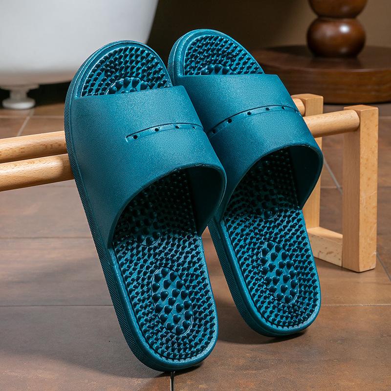 Large particle foot massage slippers men's indoor home wear-resistant non-slip bathroom bath cool slippers men's home mop