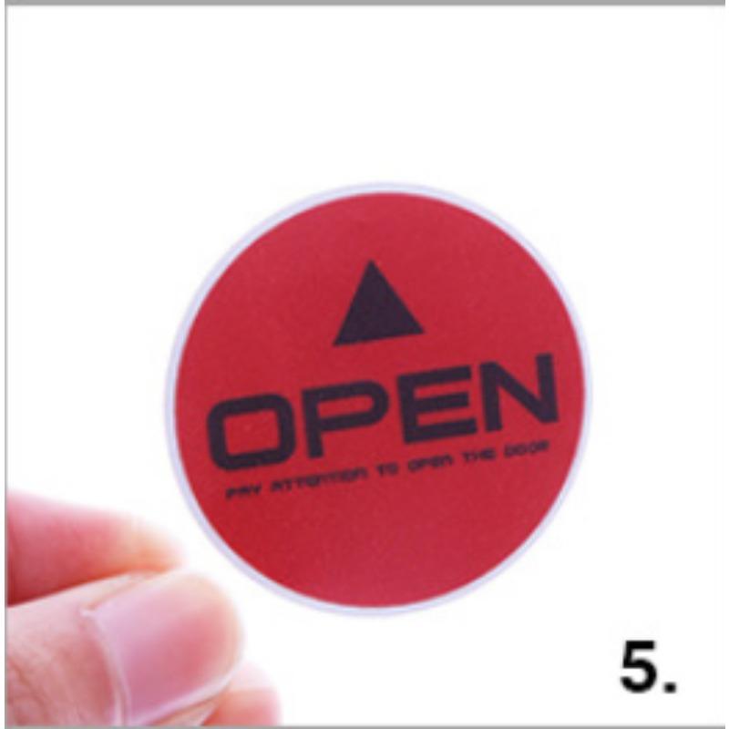 OPEN Reflective Warning Car Door Safety Decoration Sticker Door Opening Prompt Anti-collision Sticker Auto Accessory