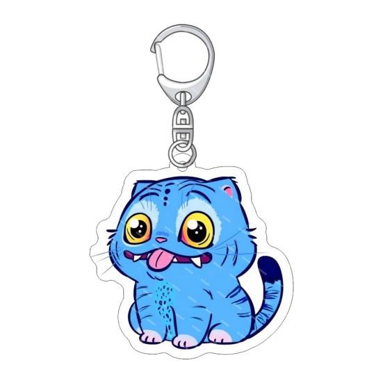 Keychain Pendant 3D Idol Group Design Portable Acrylic Keychain with Metal Lobster Clasp Waterproof Scratch-Proof Key