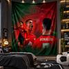 Wall Hanging Tapestry Cristiano Ronaldo Print Cloth for Living Room Bedroom Home Decor
