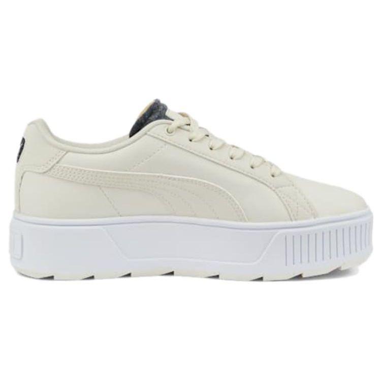 Puma Karmen Slip Resistant Durable Low Top Skate Shoes Women Sneakers Off-White 386657-02