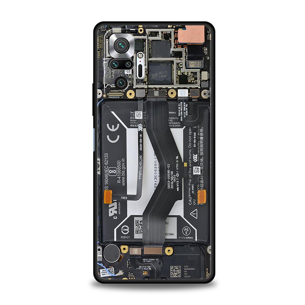 

Inside Circuit Board Phone Case Cover for Redmi 13C 10C Note 13 12 10 11 Pro Plus 7 8T K40 K50 Gaming Pro Plus Soft Shell Capas Redmi Note 12