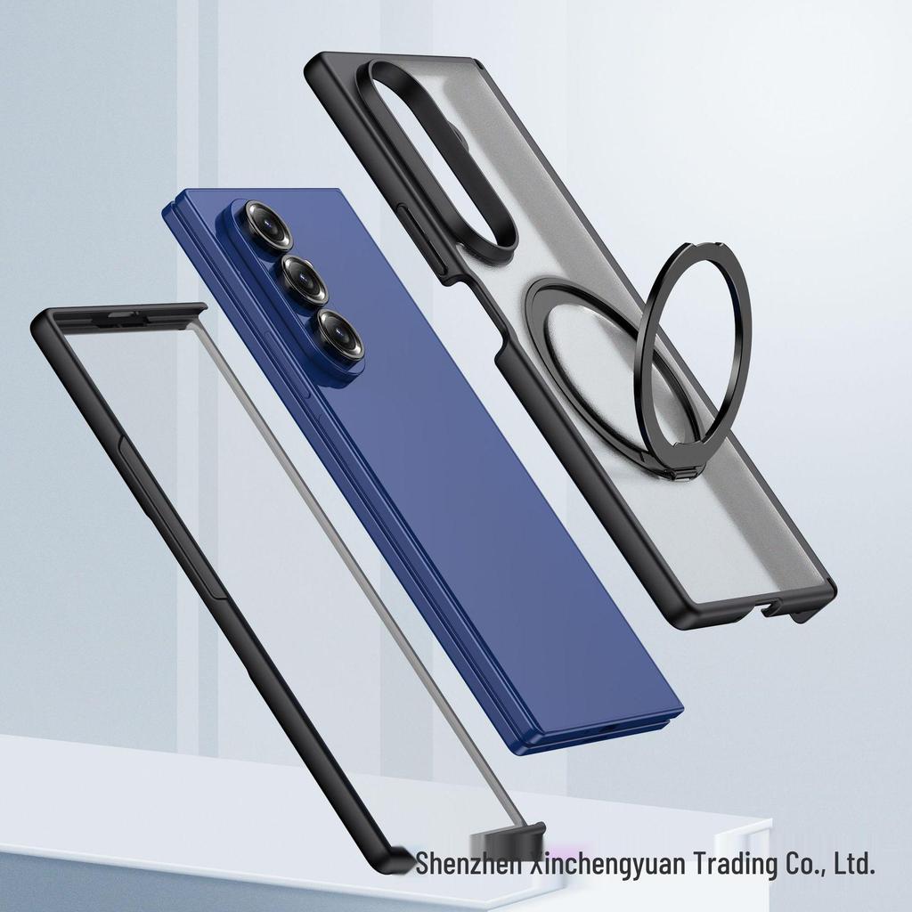 Samsung Z Fold7 Magnetic Shockproof Case with 360° Swivel Stand and Hinge Protection
