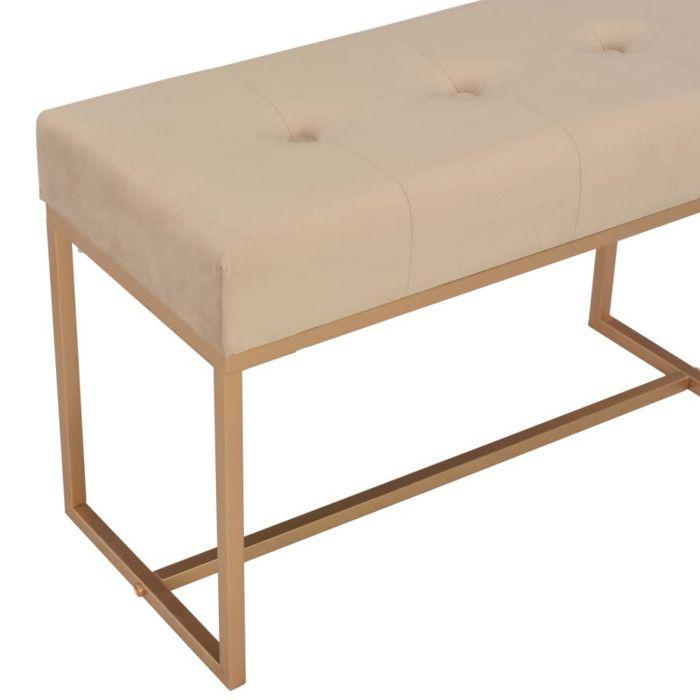 VidaXL Banc 80 cm Beige Velours 247559