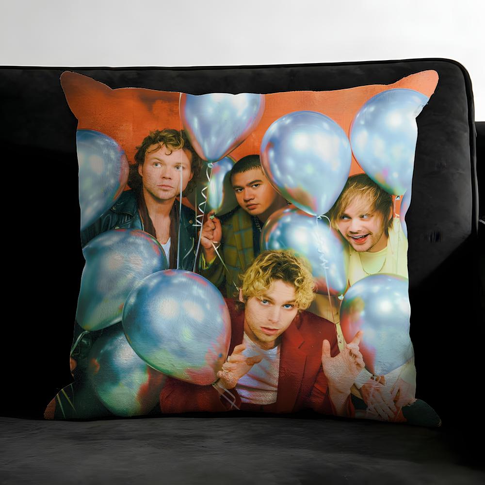 5-5Sos Band Cushion Cover Pillowcase Ultra Soft Skin Friendly Fabric Cloud Like Comfort & Concealed Zipper