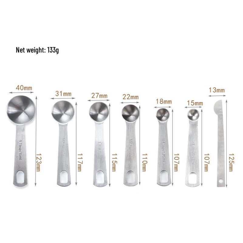 Stainless Steel Measuring Cups and Spoons Set