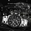 Top Neue Herrenuhr Multifunktionale Stahlband Quarz Wasserdicht Leuchtende Armbanduhr