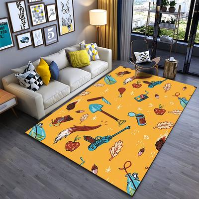Cartoon Adventure Pattern Carpet Suitable As a Non-slip Mat for the Living Room or Bedroom Sofa