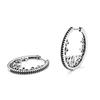 Black Awn Black Big Personality Oval Hoop Earrings