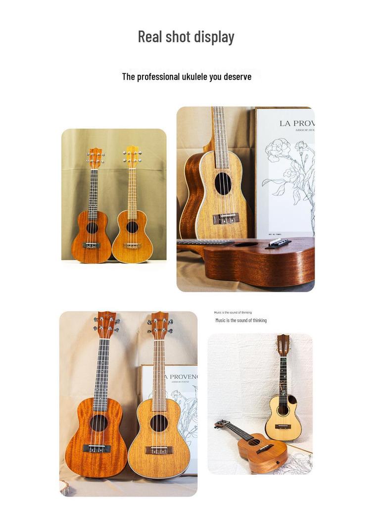 23" All-Solid Mahogany Classical Beginner Ukulele