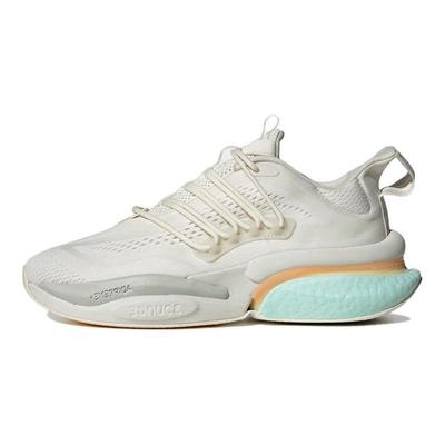 Zapatillas AlphaBoost V1 Blanco Roto Semi Flash Aqua para Hombre Crema Naranja Ácido IE7269
