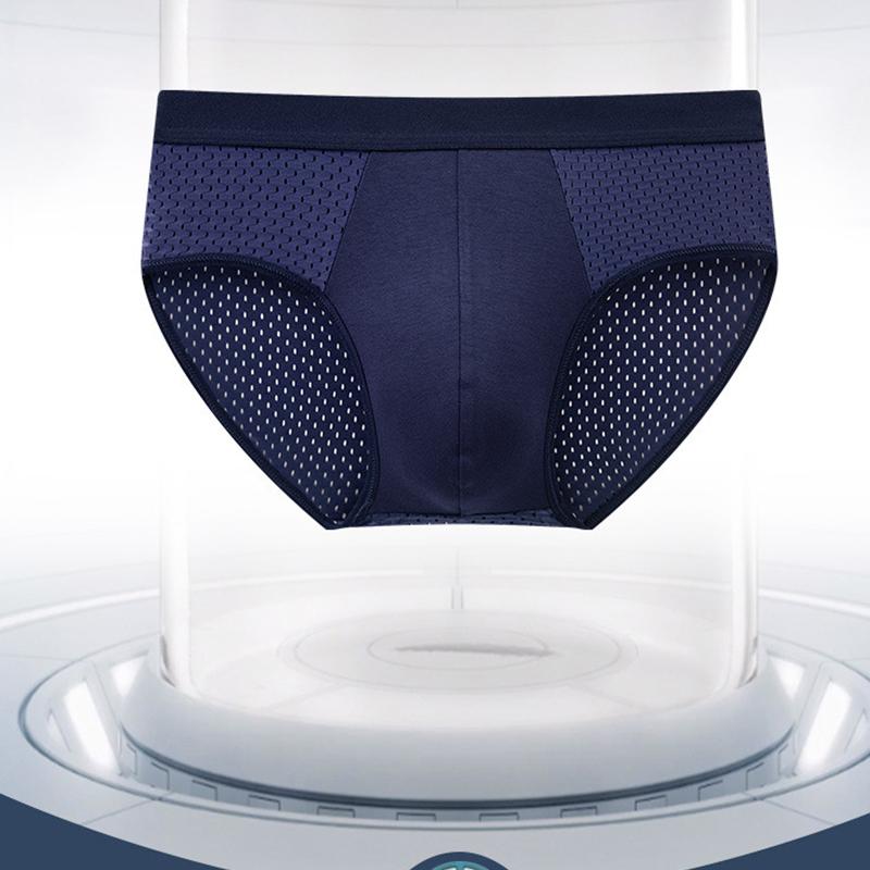 Pánské bambusové síťované slipy spodní prádlo prodyšné Hombre s otvorem velká velikost sexy kalhotky pánské šortky spodní prádlo