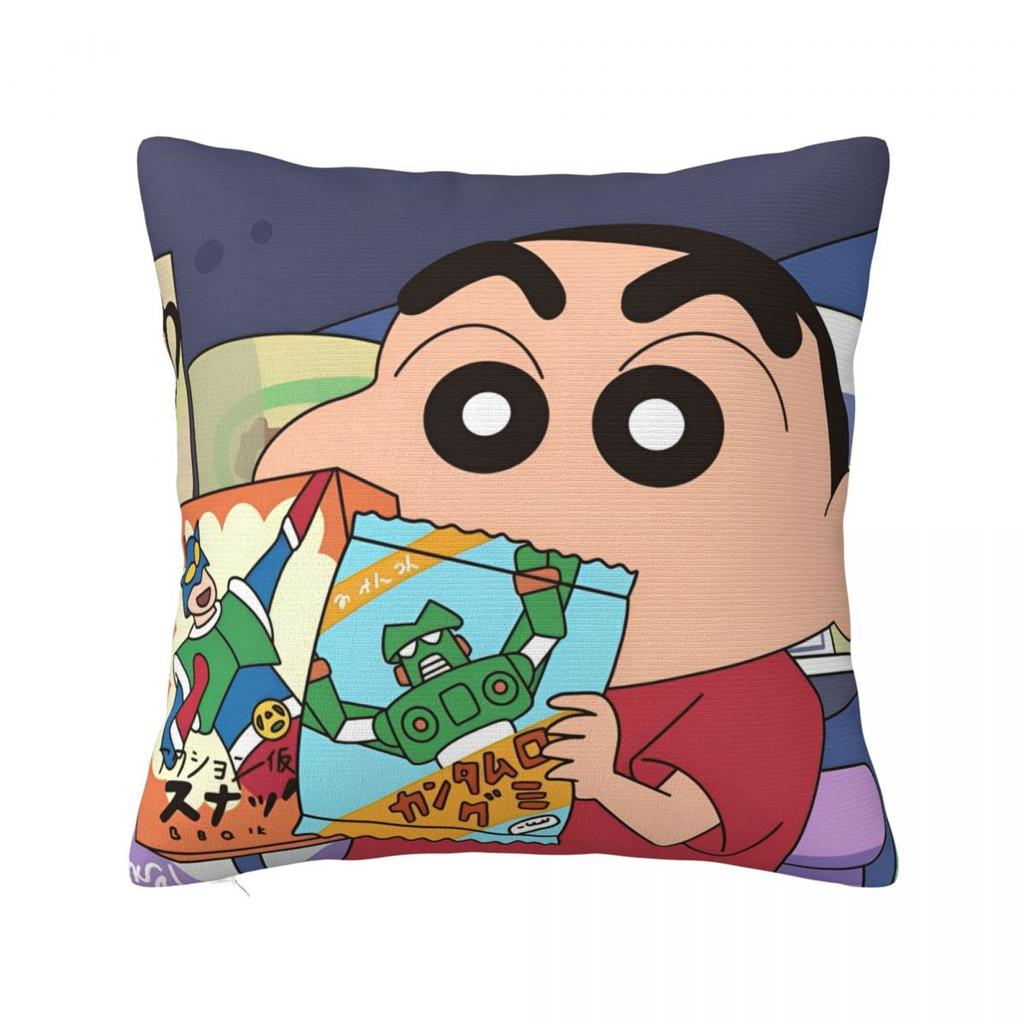 Crayon Shin-Chans Cartoon Anime Pillow Cover Product Printed Cushion Cover Decorative Pillow Case Cover Seater Multi-Size