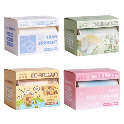 Writable Page Markers Pull-Out Sticky Notes Multifunctional Reusable Memos Pad School Office Supplies for Students