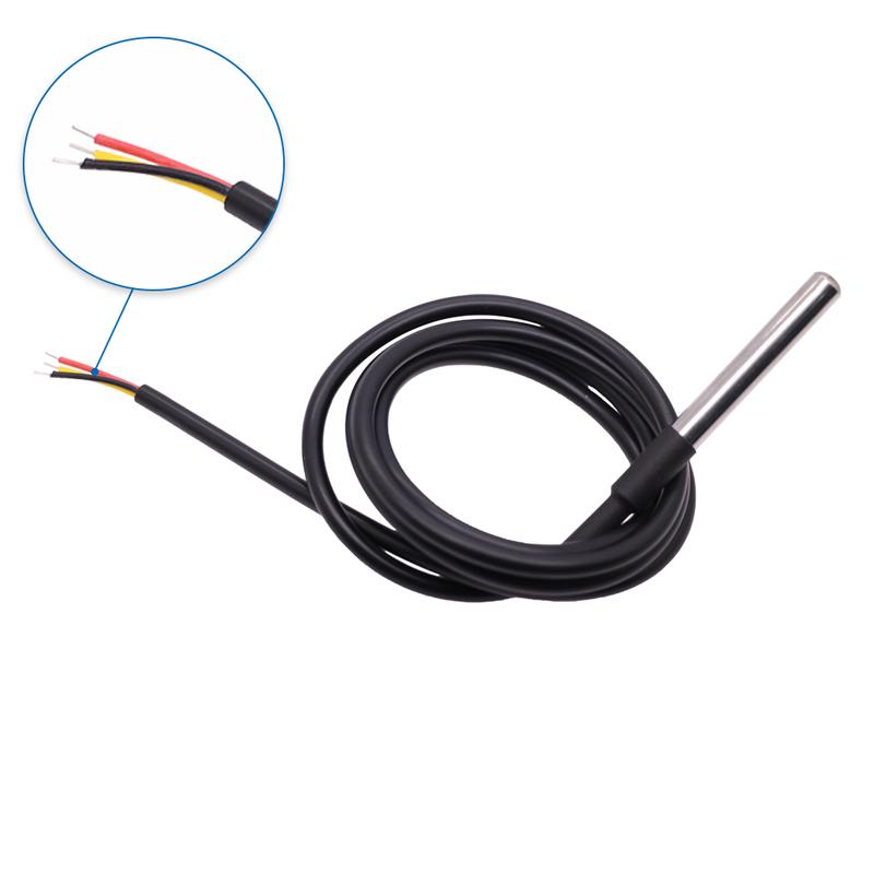1M/2M/3M DS18B20 Stainless Steel Package Waterproof 1 Meter Temperature Probe Temperature Sensor 18b20 For Arduino Diy Kit