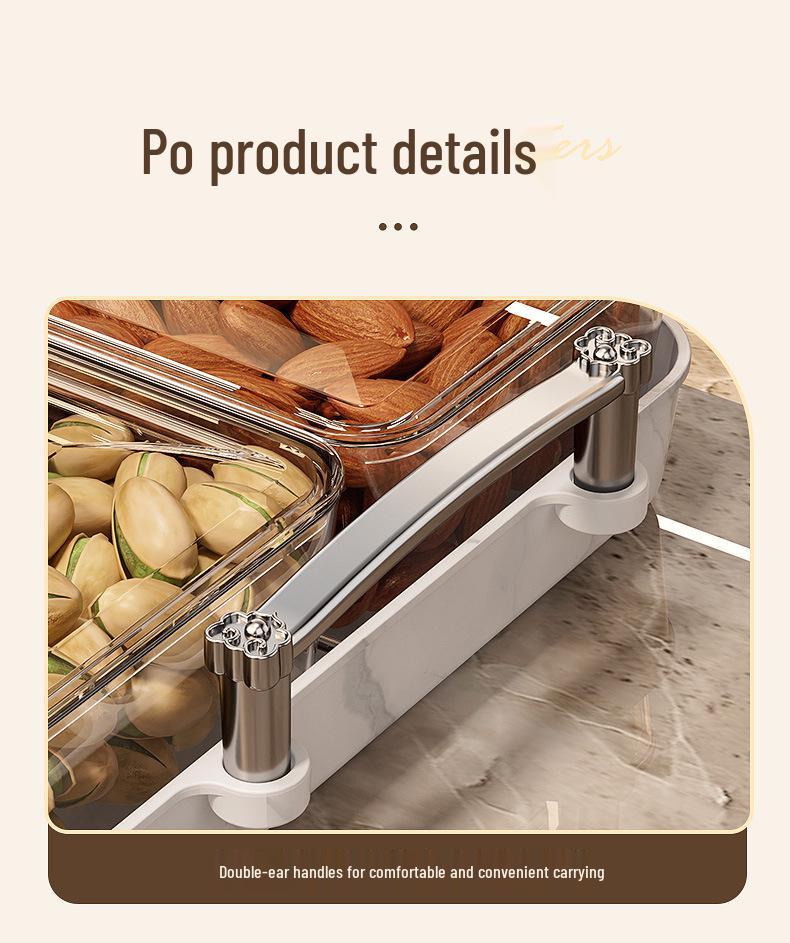 Elegant Multi-Section Candy Dish for Home: Nut & Dried Fruit Tray