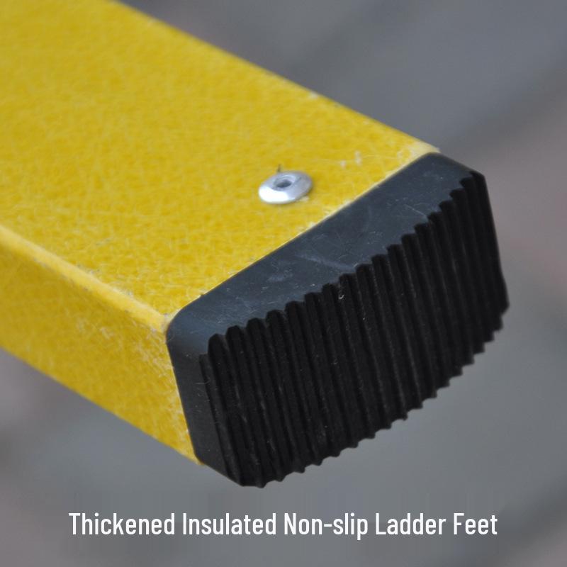Insulated Fiberglass A-frame Telescopic Ladder for Electricians and Engineers