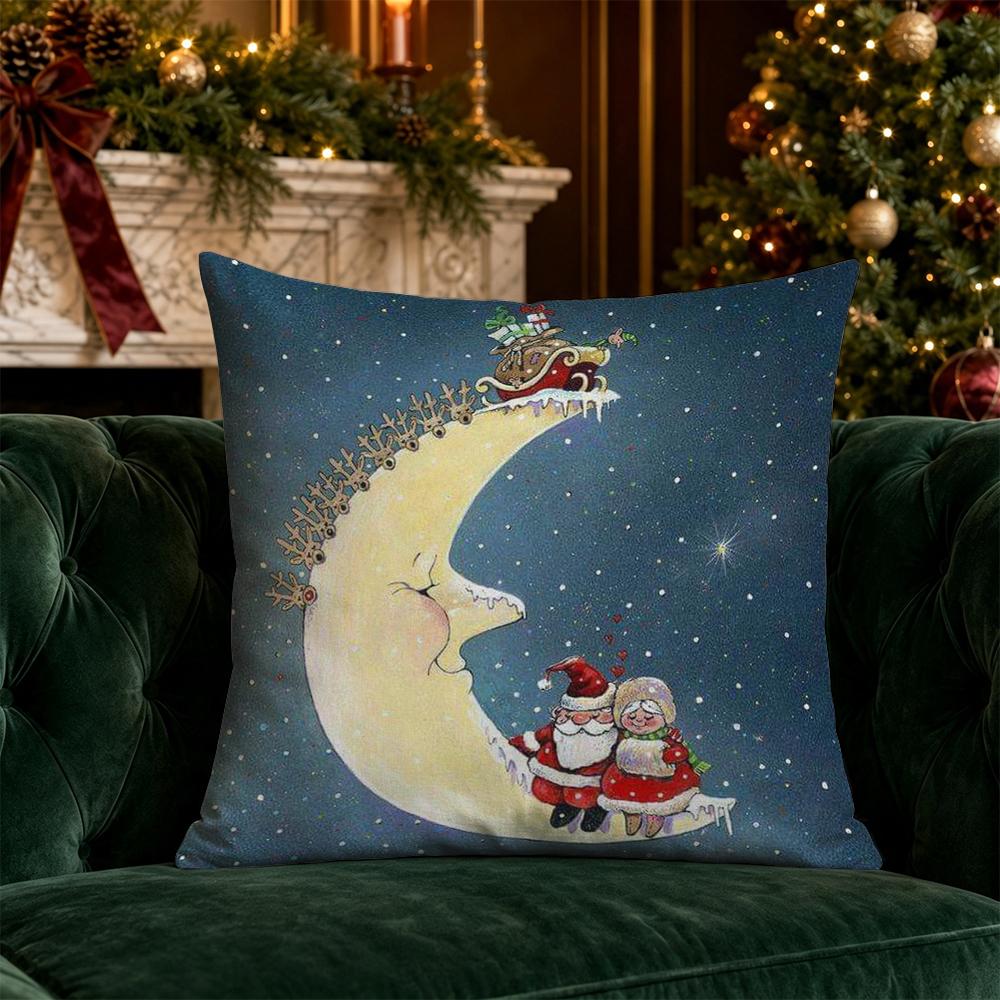 Christmas Cute Throw Pillow Covers Pattern Cushion Cover Suitable for Sofa Bedroom Car Pillow Cover
