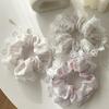 Korean Style Summer Scrunchie with Lace Bowknot - Floral Hair Accessory for Women