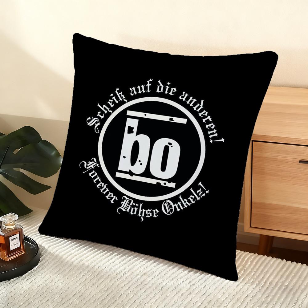 B-Bohse O-Onkelz Cushion Cover Soft Short Plush Pillow Cover Smooth Cozy Texture Aesthetic Cushion Case Home Decor