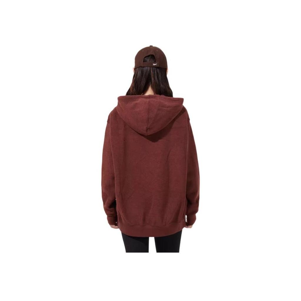 Nike Casual Logo Hooded Sweatshirt Women Tops Chestnut DD5119-273