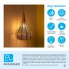 Moroccan Flame' Pendant Hanging Lights for Living Room (Iron, Without Bulb, Metallic Brown, Corded Electric)