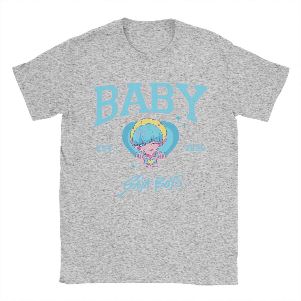 BABY Saja Boys Kpop Demon Hunters T Shirt Men Pure Cotton Funny T-Shirts Round Collar  Tees Short Sleeve Clothes Party