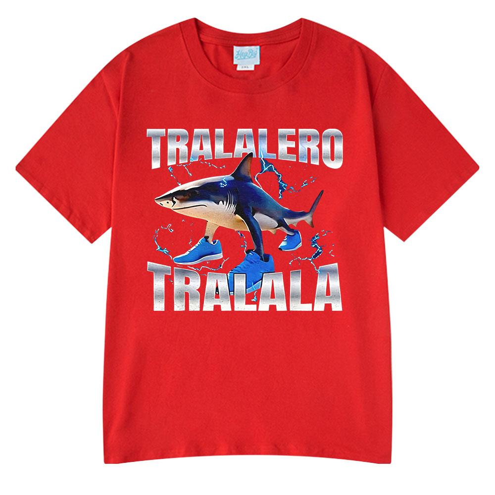 Tralalero Tralala Funny Humor Shark Meme T-shirt Men Women Clothes Fashion Gothic Vintage T-shirts Casual Oversized T Shirt Tops