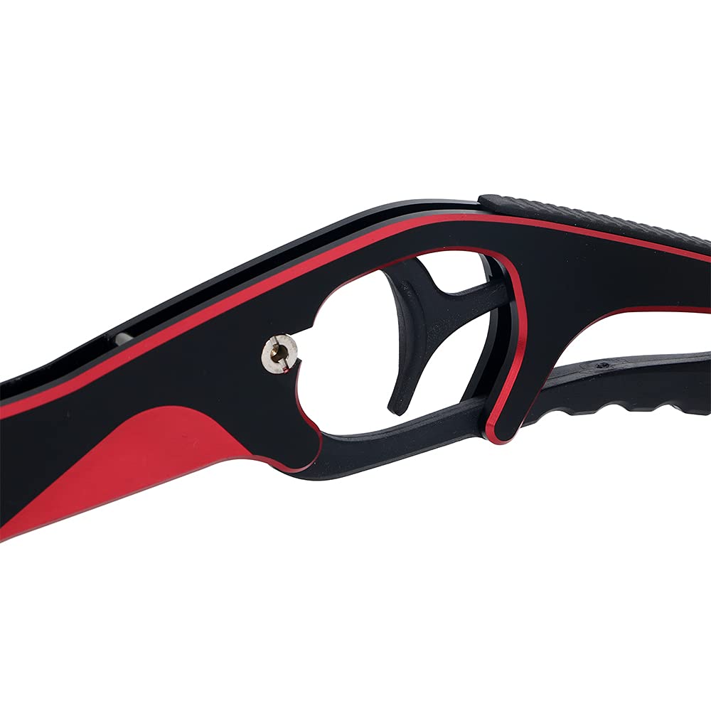 Fish Grip Fish Catcher, Ultra-Lightweight Aluminum Fish Grabber with Safety Rope (Red)