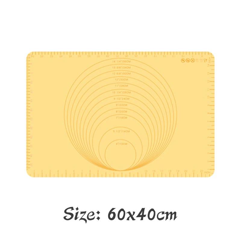 60*40cm Non-Stick Silicone Baking Mat Pad Baking Sheet Rolling Dough Mat Cookie Macaron Baking Mat Pastry Tools Kitchen Gadgets