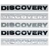 Discovery 4 Car Logo Emblem Badge - Round Letter Font Sticker for Hood/Trunk - Chrome Silver/Black/Gray Styling Accessory