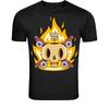 Flaming Skull Skateboard T-Shirt - Extreme Skater Graphic Tee