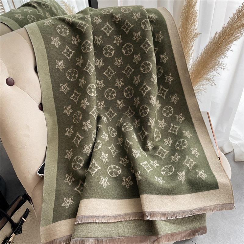 Winter imitation cashmere scarf women's autumn and winter long outer air conditioner shawl double-sided warm scarf