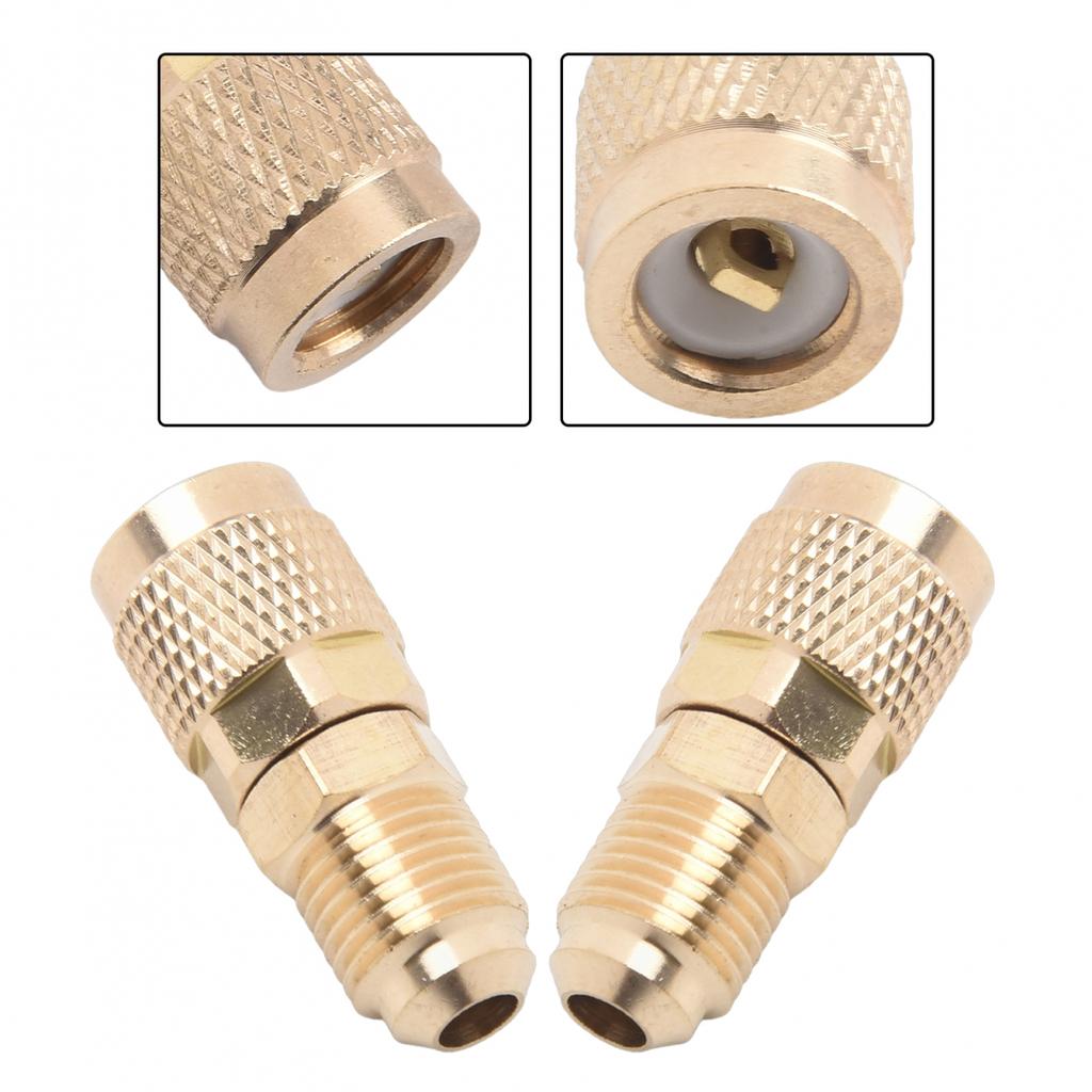 R410a-Adapter 5/16 SAE F Schnellkupplungen auf 1/4 SAE M Bördel 5/16 SAE M auf 1/4 SAE
