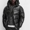 Autumn Winter Men's Fashion Simple Cotton-Padded Coats Casual Zipper Hooded Down Cotton Jackets Solid Cold-Proof Warm Parkas