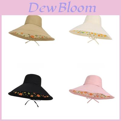 Summer Wide Brim Sun Hat For Women With Uv Protection Foldable Polyester Casual Outdoor Accessory