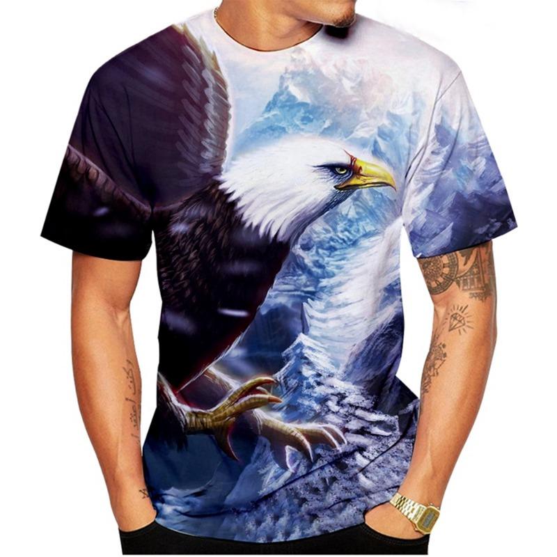 

Summer hot selling fashionable American bald eagle cool 3D printed casual XXS