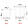 30/50 Pcs Round Reusable Plastic Shot Glasses Dessert Cups Disposable Glass Drinks Transparent Cupcake Pudding Boxes Cake DIY